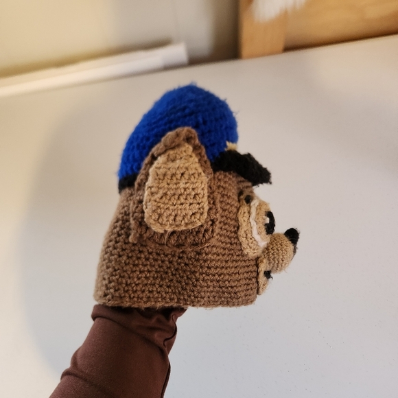 Handmade Paw Patrol Chase Crochet Winter Hat Cap Baby Toddler 12-18 months - Picture 4 of 7